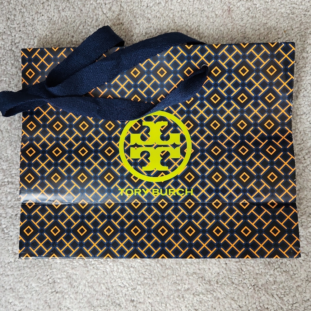 Tory Burch Blue and Orange Shopping Bag